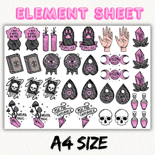 Witch & Tricks | UV DTF Element Sheet