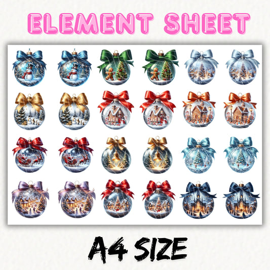Magical Baubles | UV DTF Element Sheet
