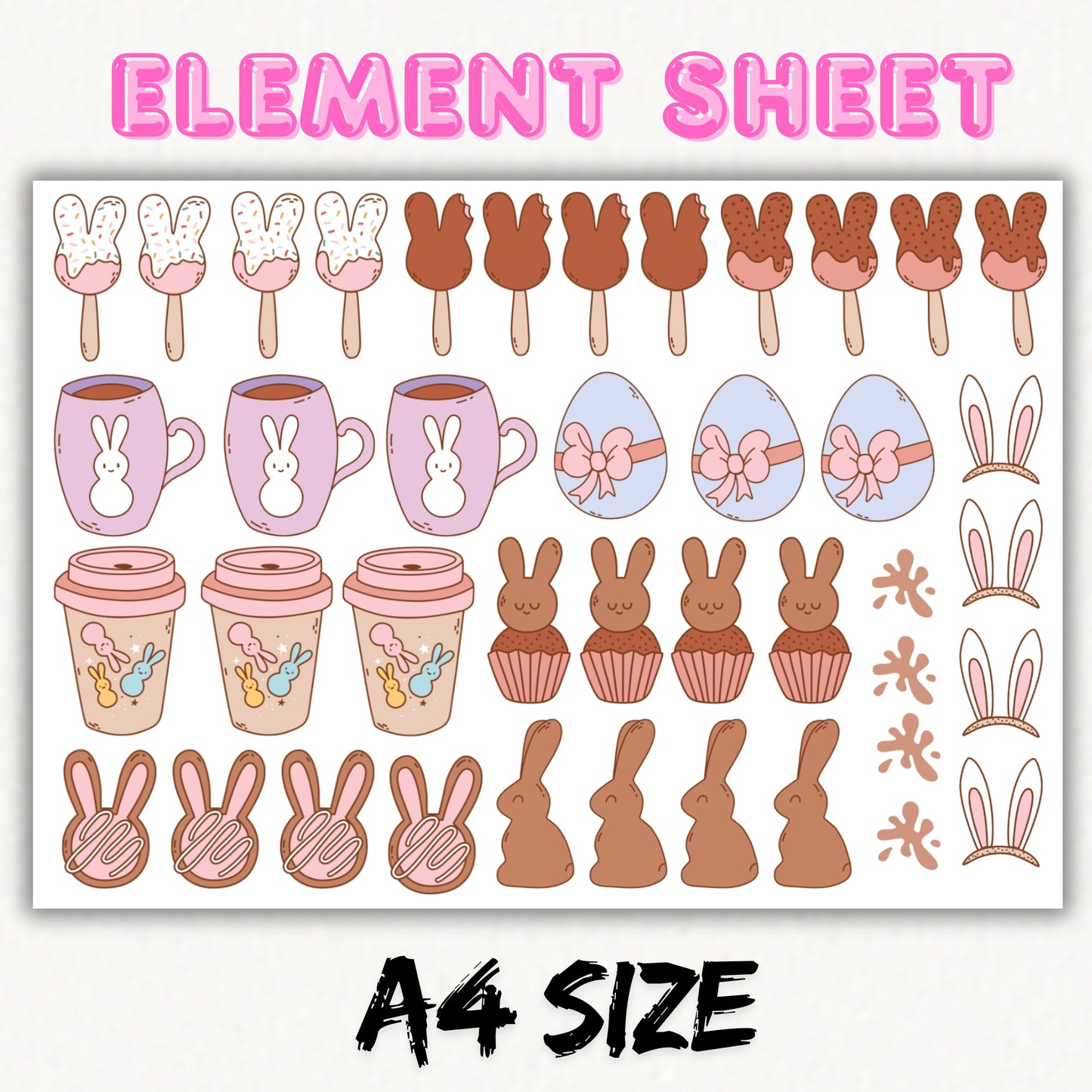 Treats at Easter - A4 | UV DTF Element Sheet