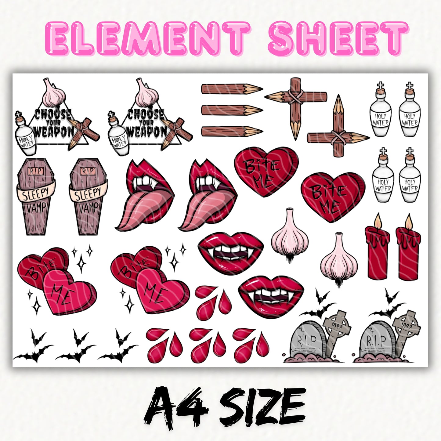Vampire | UV DTF Element Sheet