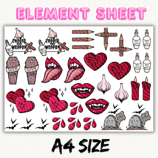 Vampire | UV DTF Element Sheet