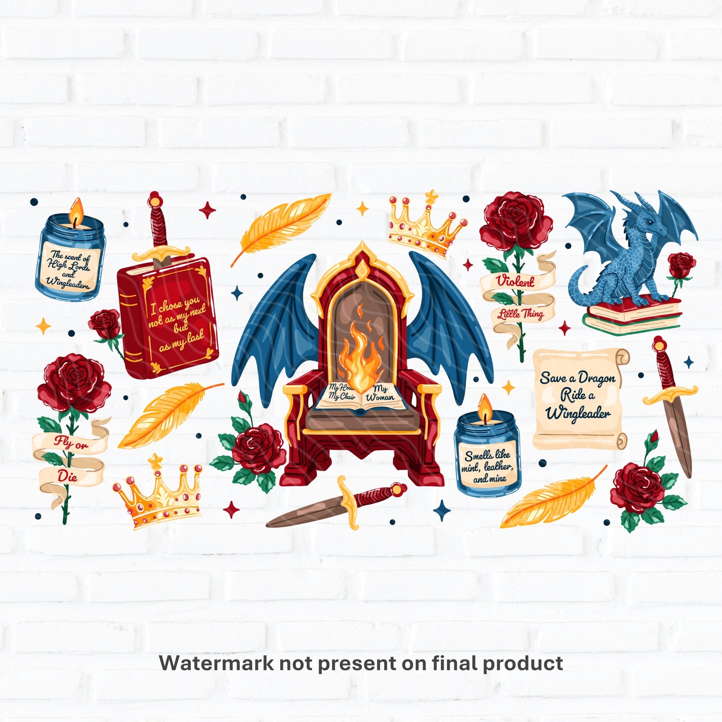 Chapter of Whispered Flames | UV DTF Wrap