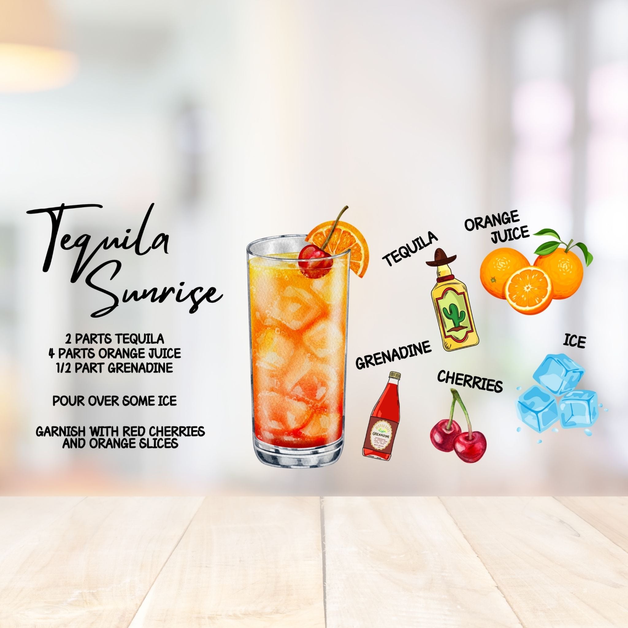 tequila sunrise recipe uv dtf transfer wrap for dinks