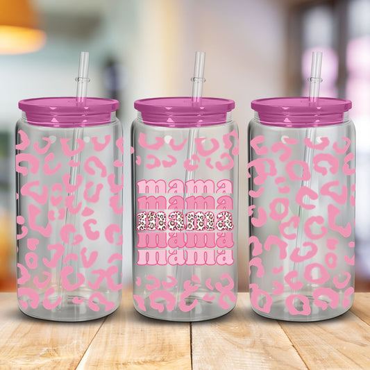 Mama Leopard Pink | UV DTF Wrap