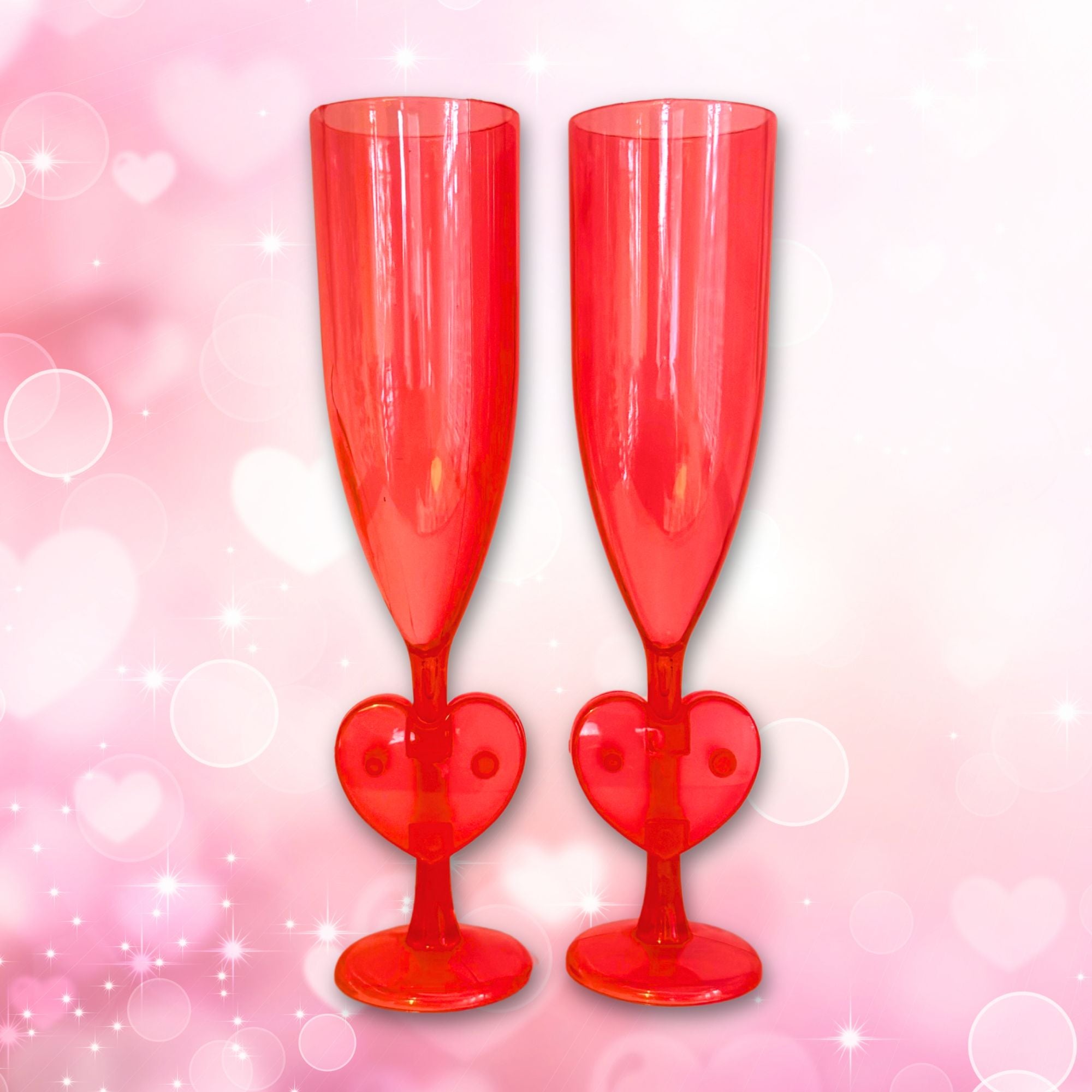 Valentine champagne flutes