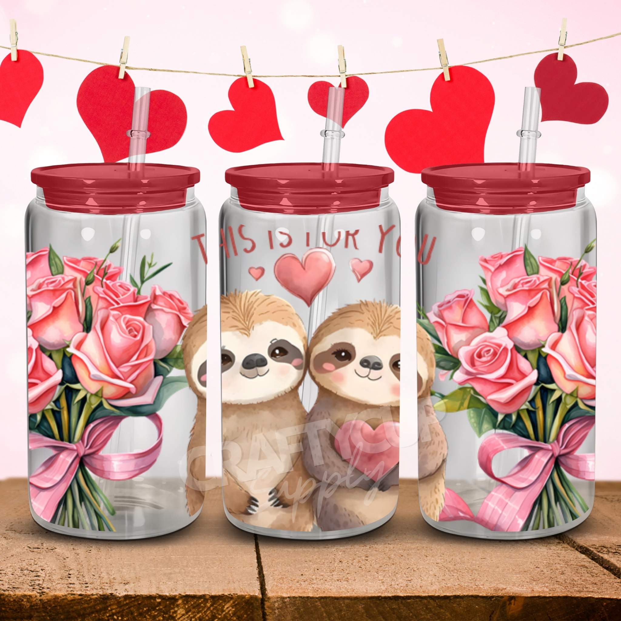 cute valentines day wraps for Libbey cans