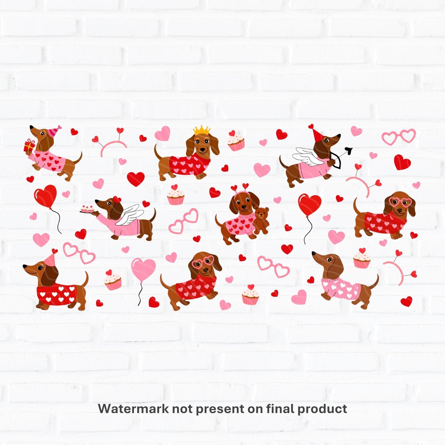 Dachshund Love | UV DTF Wrap