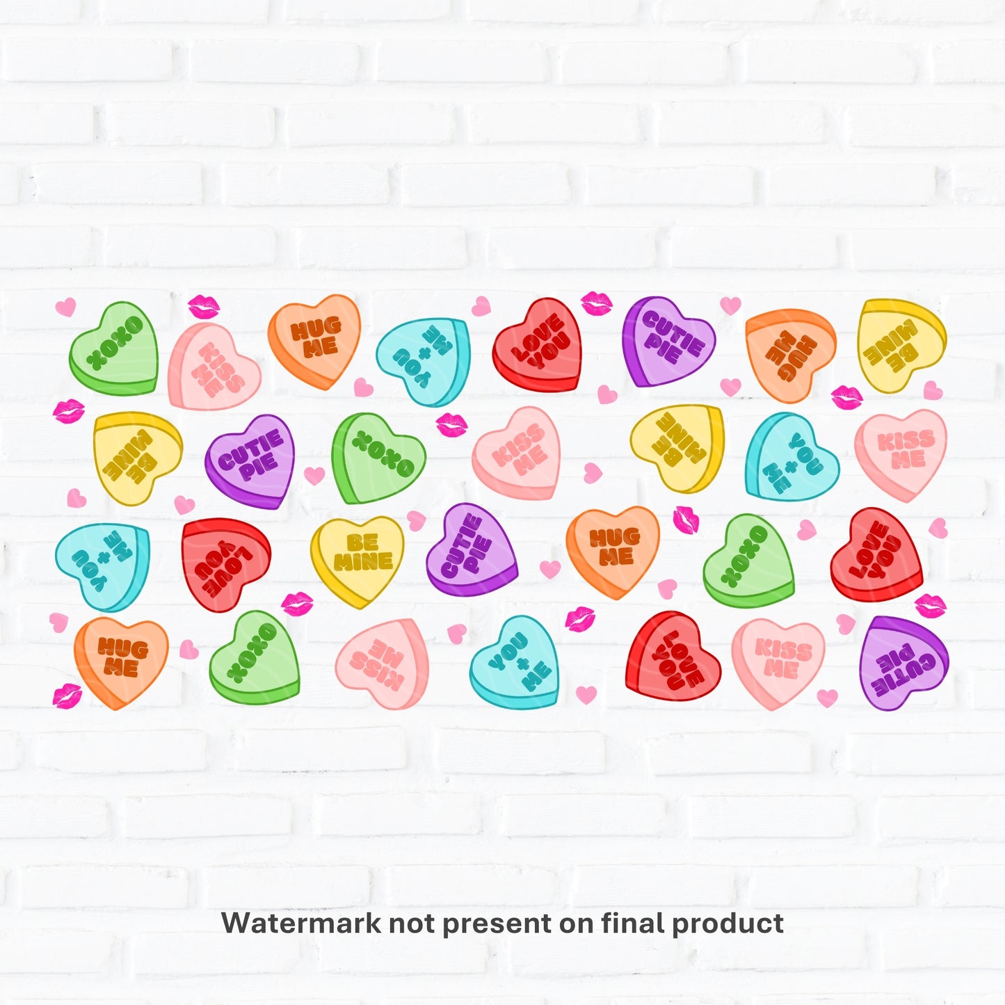 Sweet Love Hearts | UV DTF Wrap