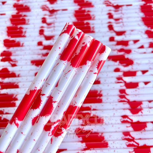 blood splat straws uk