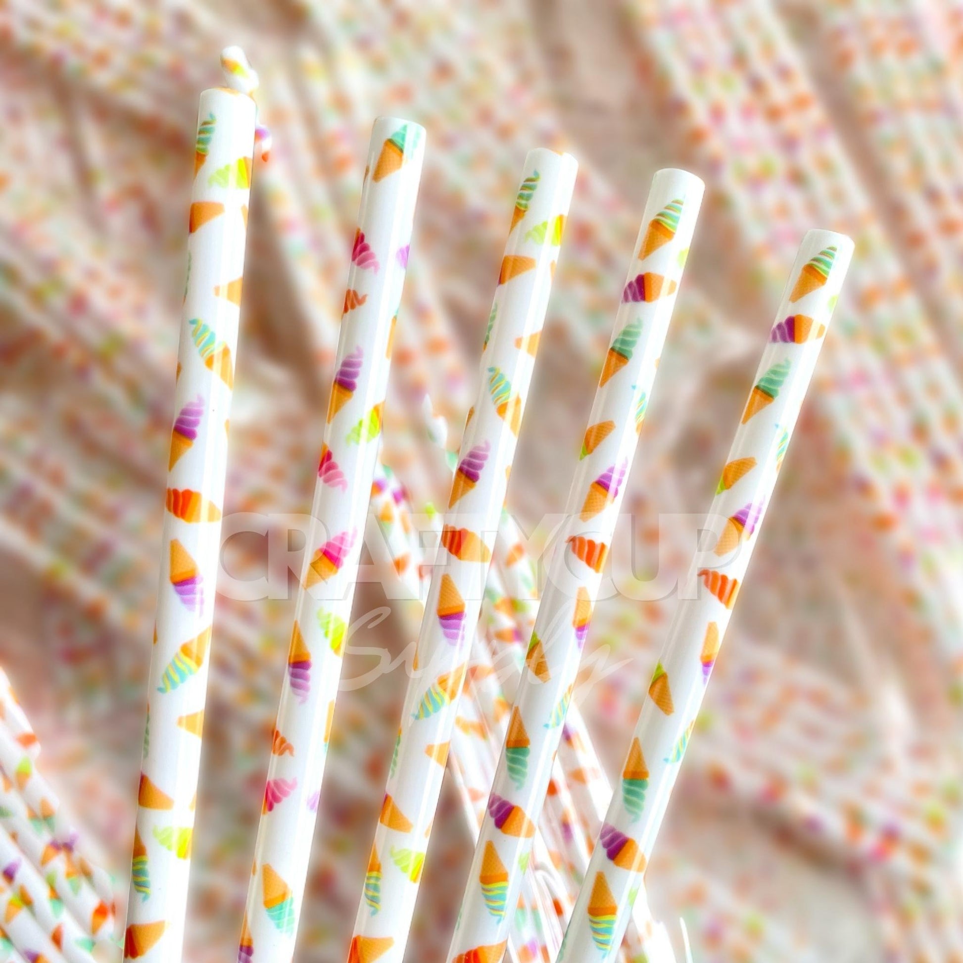 pattern straws for cold cups