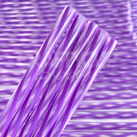 Purple Stripe Straw