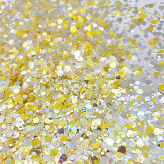 Yellow glitter for crafting