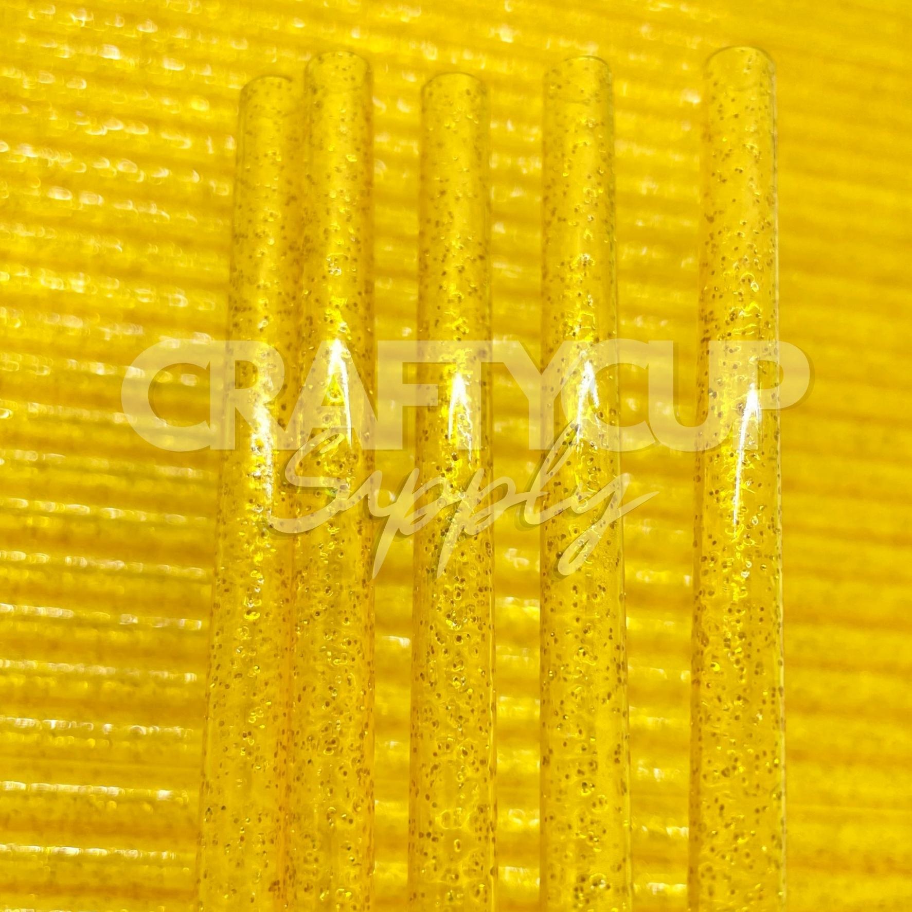 Glitter Yellow Straw