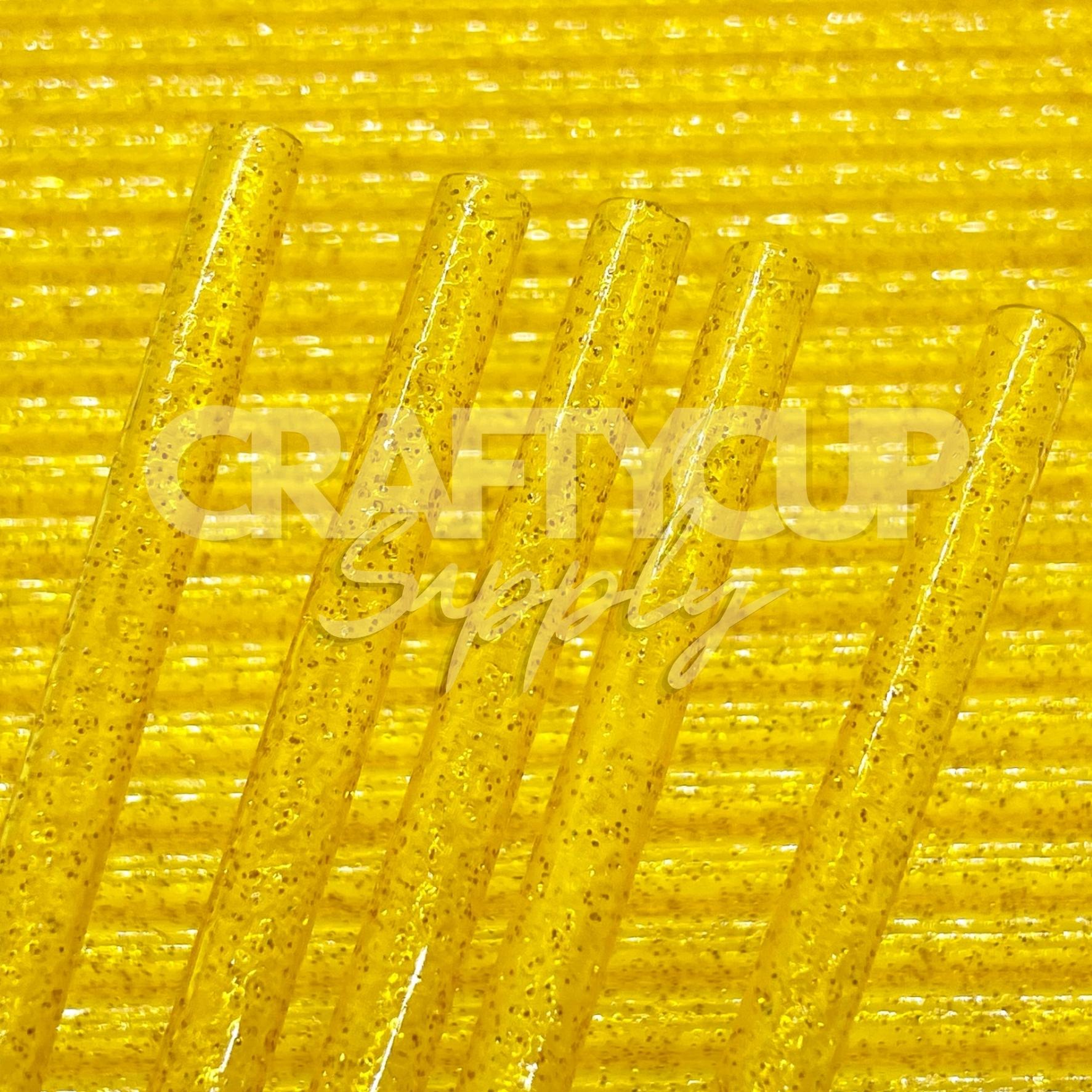 Glitter Yellow Straw