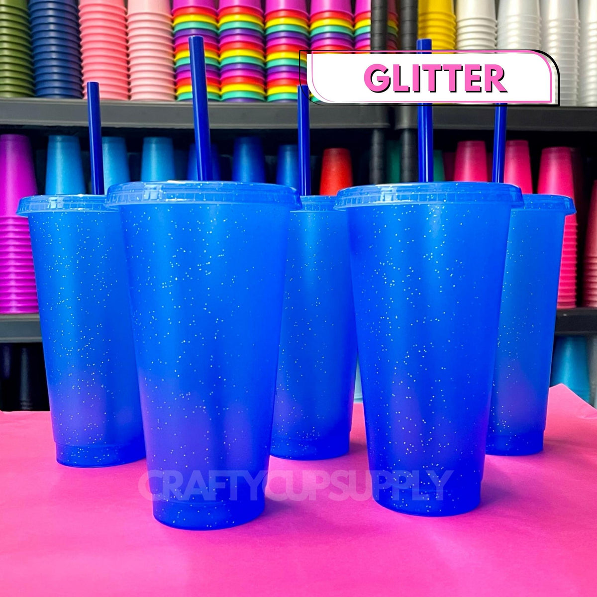 Dark blue glitter cups for vinyl uk wholesale