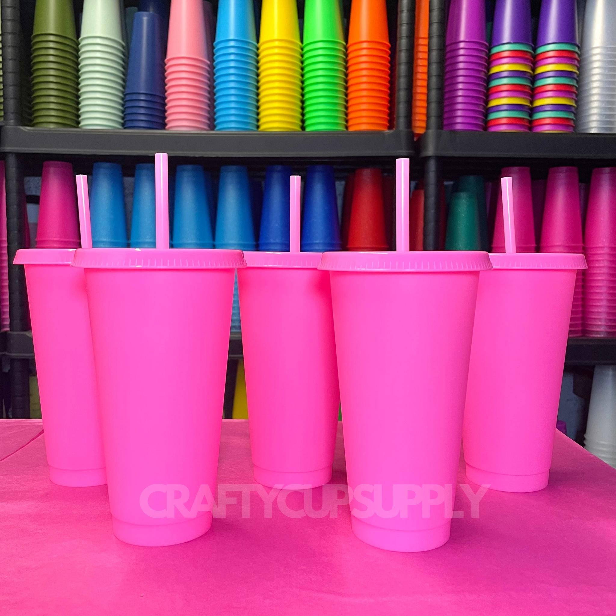 Candy Floss Pink Cold Cup Blanks Cups for Vinyl Wholesale 24oz