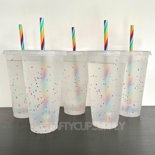 confetti colour change blank cups