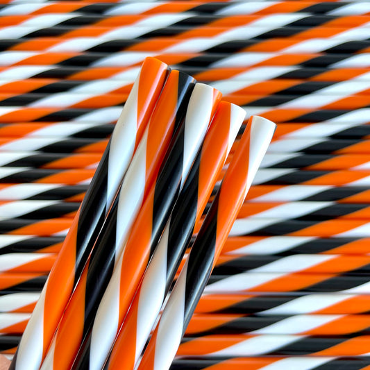 Orange Stripe Straw