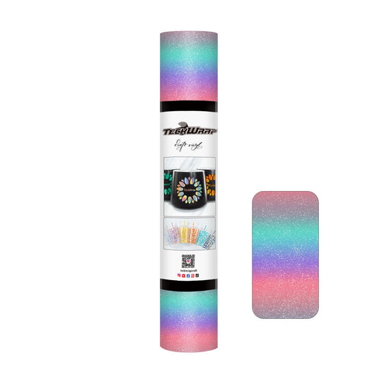 Teckwrap Rainbow Stripe Pink Cyan