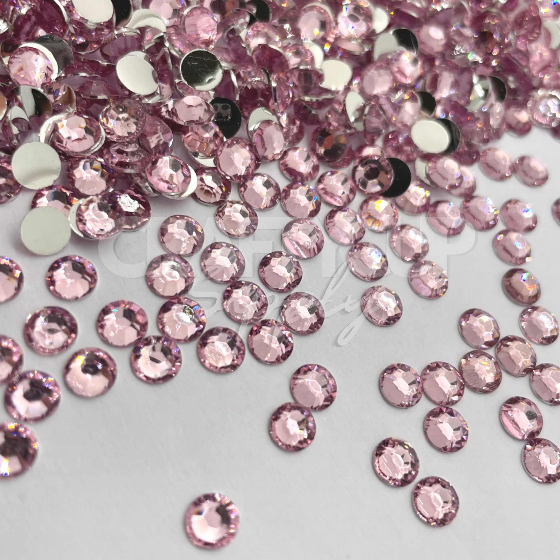 Pink Lemonade Rhinestones | 5mm | (SS20) Flat Back Rhinestones | UK ...