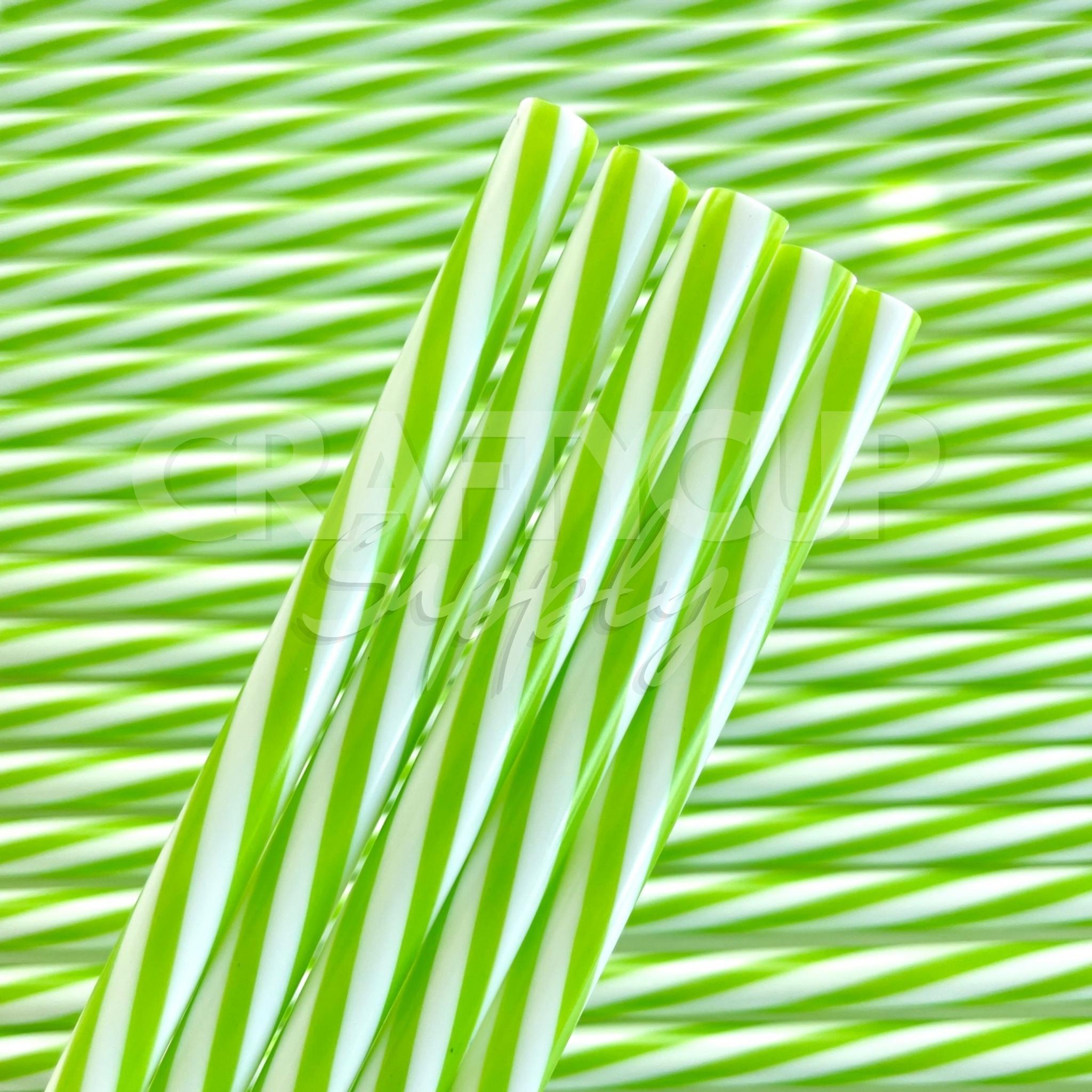 stripe plastic straws