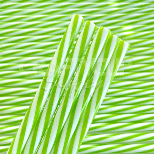 stripe plastic straws