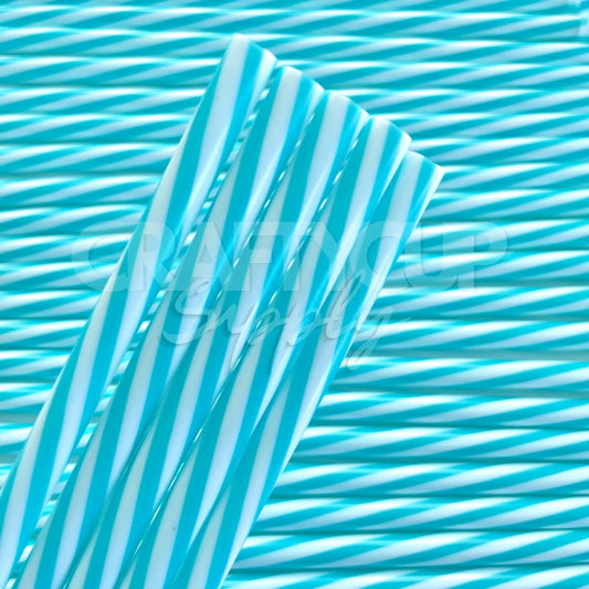 blue stripe straws