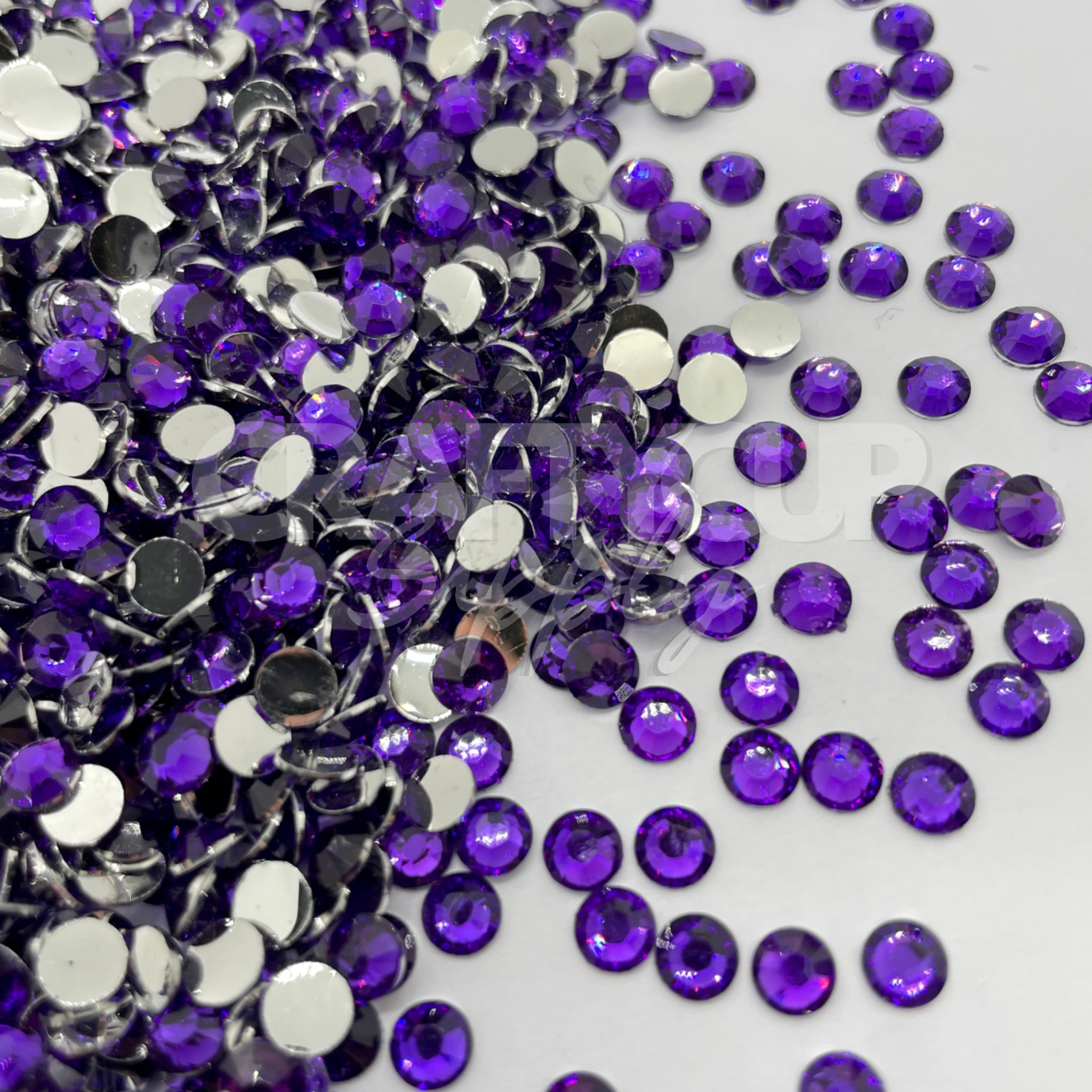 Violet Purple Rhinestones | 5mm | (SS20) Flat Back Rhinestones | UK ...