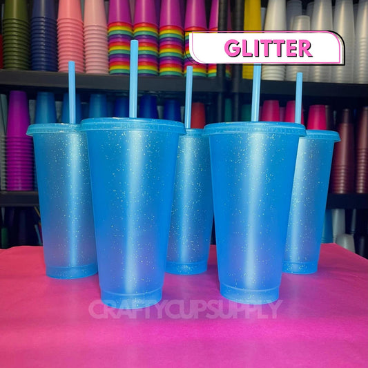Light blue glitter cold cups uk stock bulk