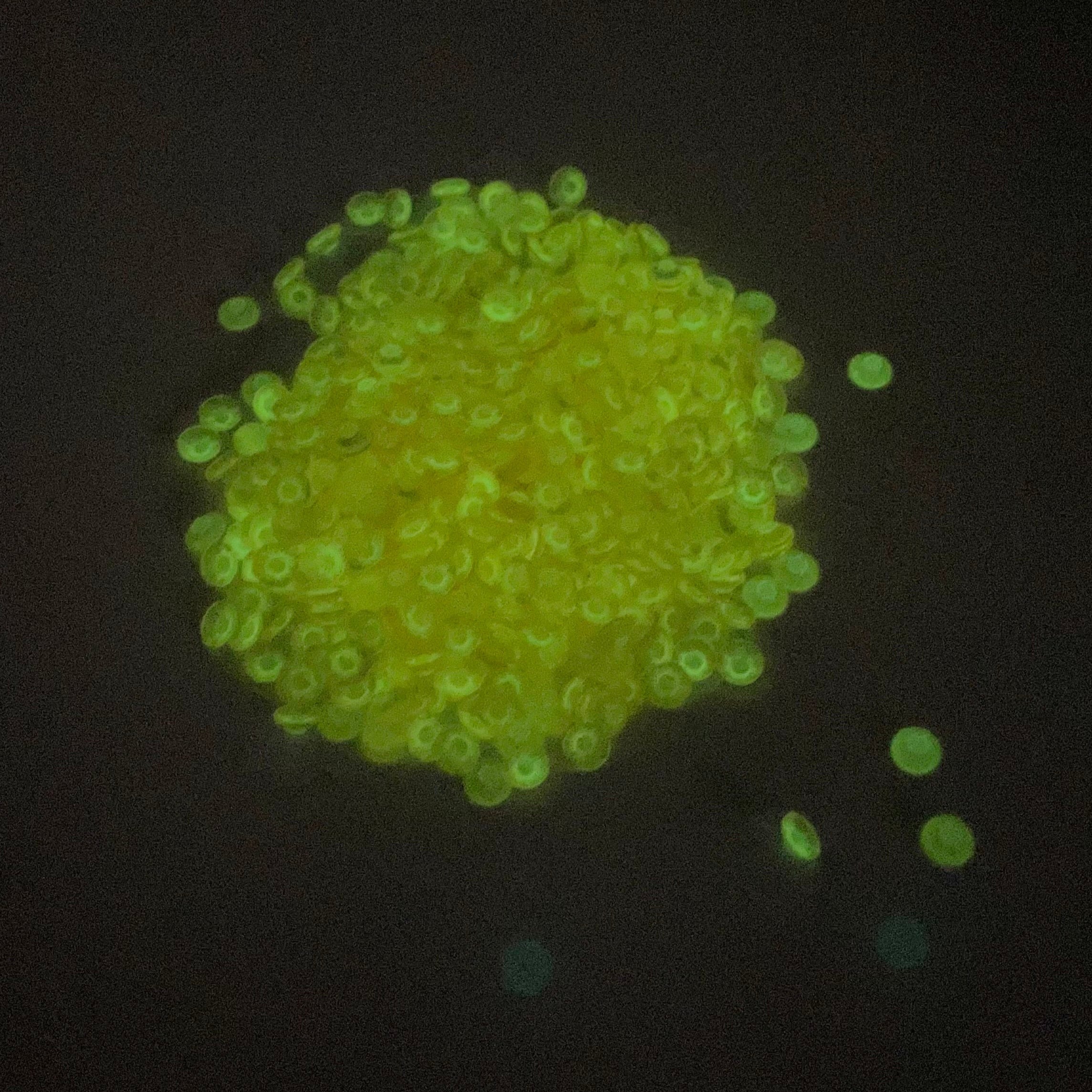 Glow In The Dark Clear Orange Rhinestones (28g)