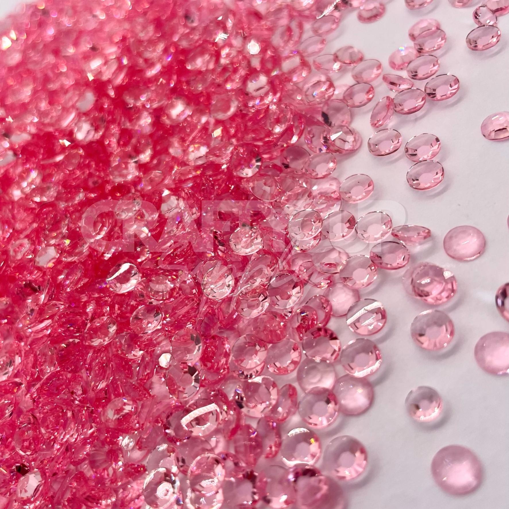 Pink 5mm (SS20) Non Hot Fix Flat Back Rhinestones | UK – CraftyCupSupply