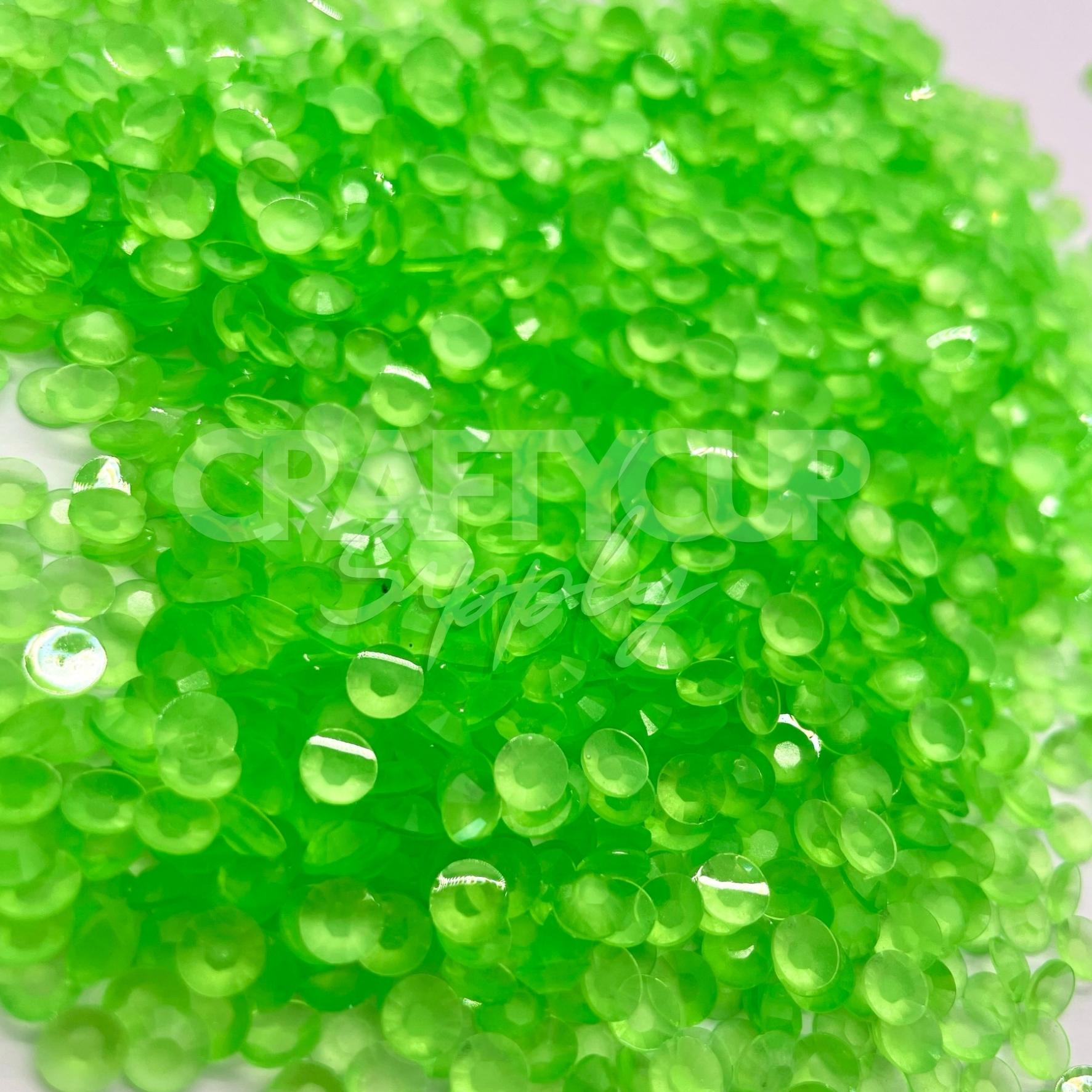 Glow In The Dark Clear Peridot Rhinestones - 3mm | 4mm | 5mm (28g)