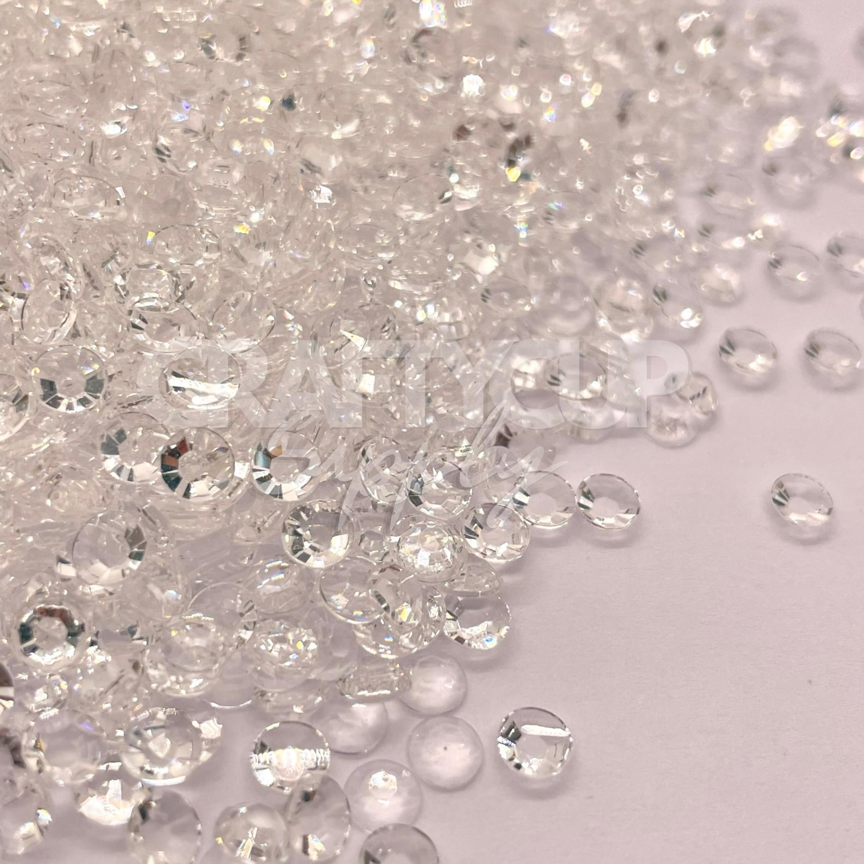 Clear 5mm (SS20) Non Hot Fix Flat Back Rhinestones | UK – CraftyCupSupply