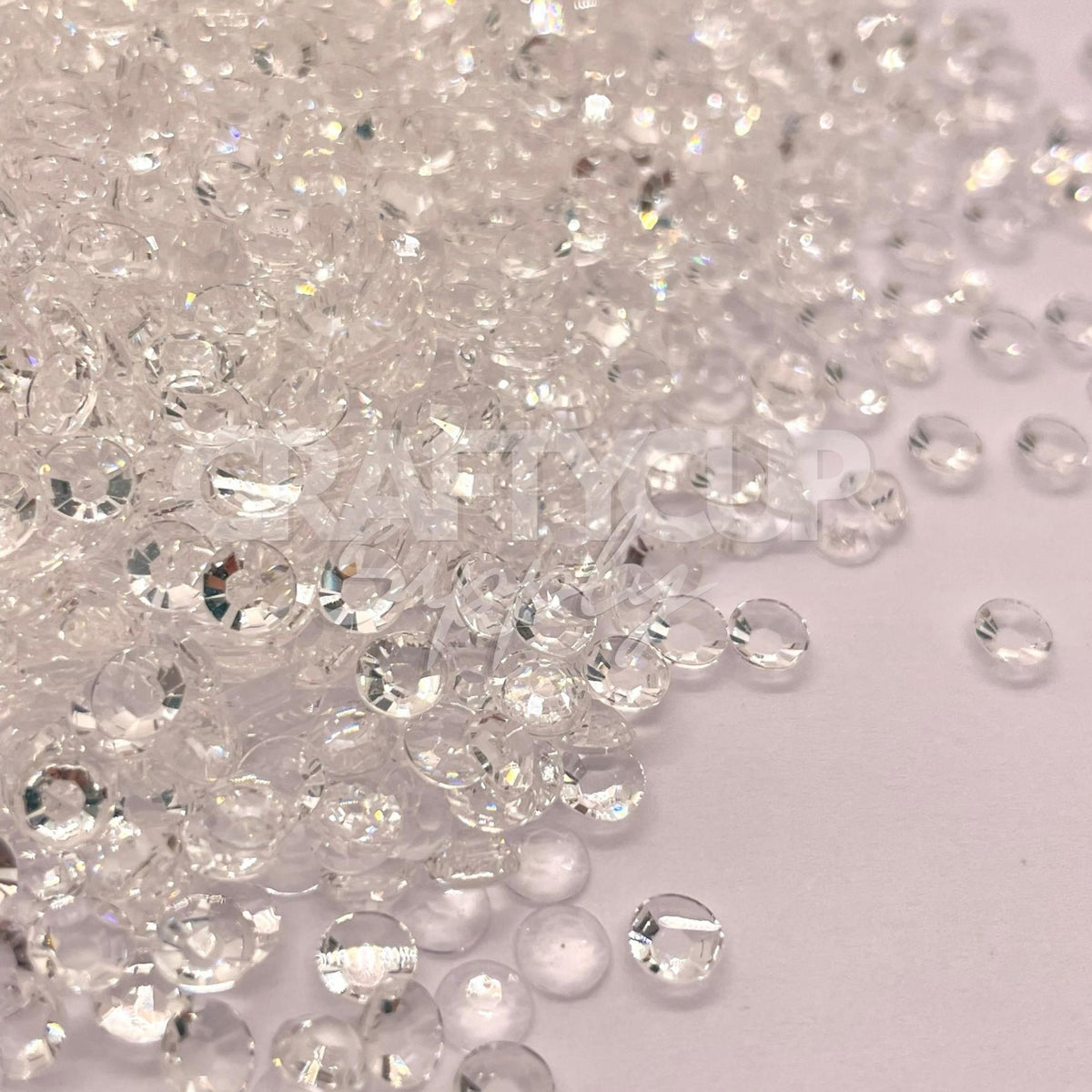 Assorted Clear Rhinestones Clear 5mm (SS20) Non Hot Fix Flat Back Rhinestones | UK – CraftyCupSupply