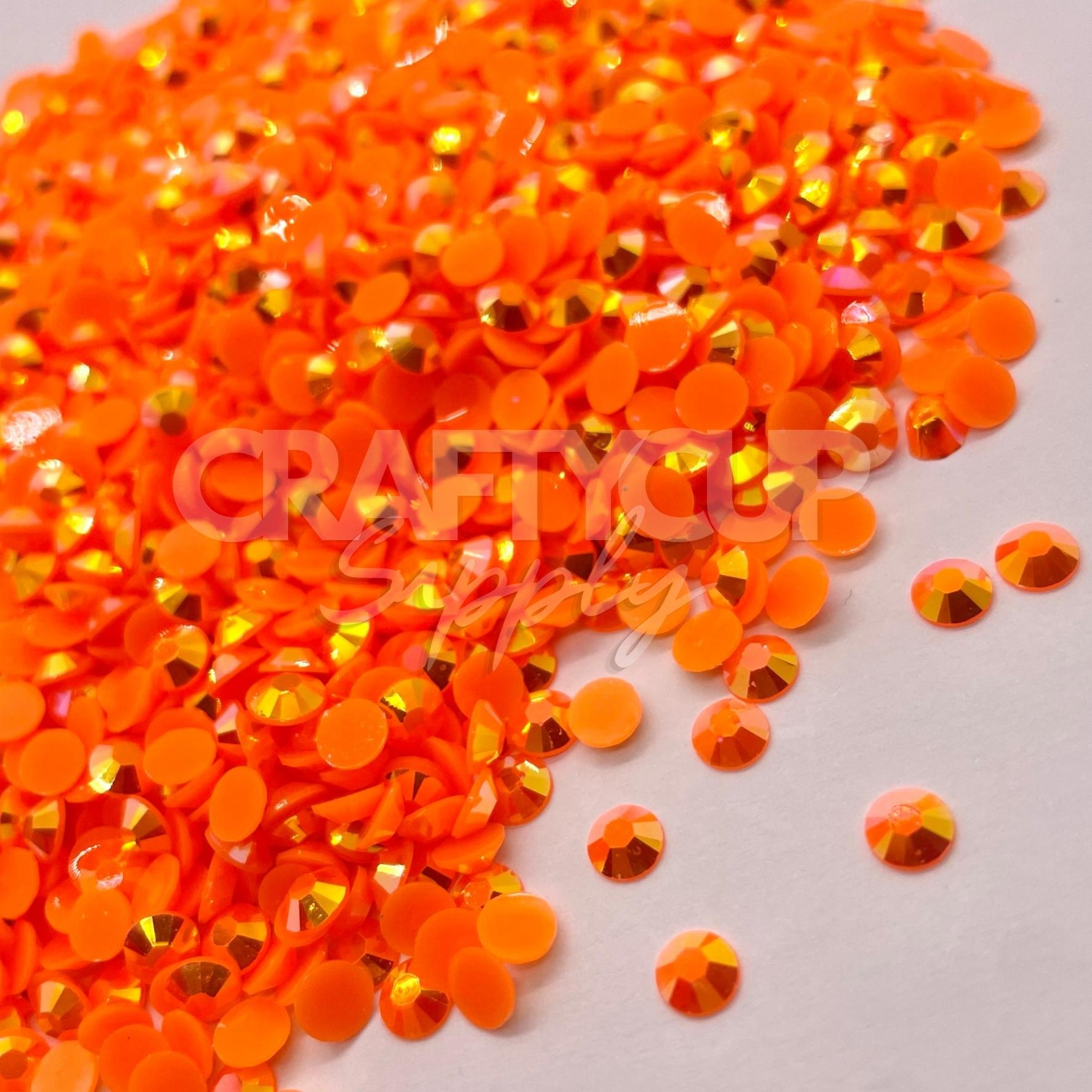 Orange 5mm (SS20) Non Hot Fix Flat Back Rhinestones | UK – CraftyCupSupply
