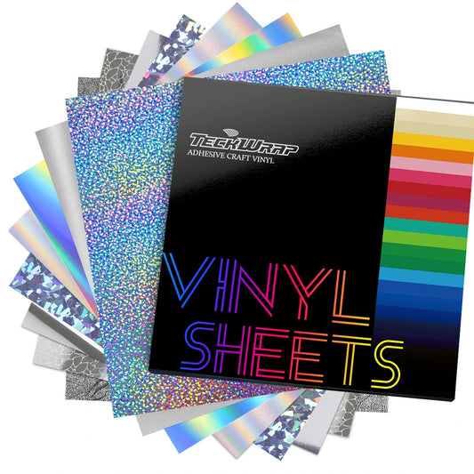Teckwrap Assorted Colour Tone Vinyl Sheets Packs Silver